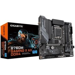 Материнская плата Gigabyte B760M GAMING X AX DDR4 (rev. 1.0), Micro ATX, LGA1700 цена и информация | Материнские платы | hansapost.ee