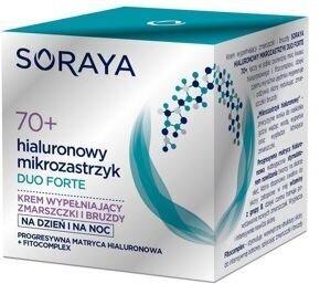 Päeva- ja öökreem Soraya Hyaluronic Duo Forte 70+, 50ml цена и информация | Näokreemid | hansapost.ee