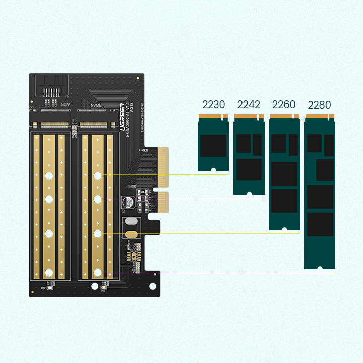 Ugreen PCIe 3.0 x4 to SSD M.2 M-Key / M.2 B-Key CM302 hind ja info | Regulaatorid | hansapost.ee