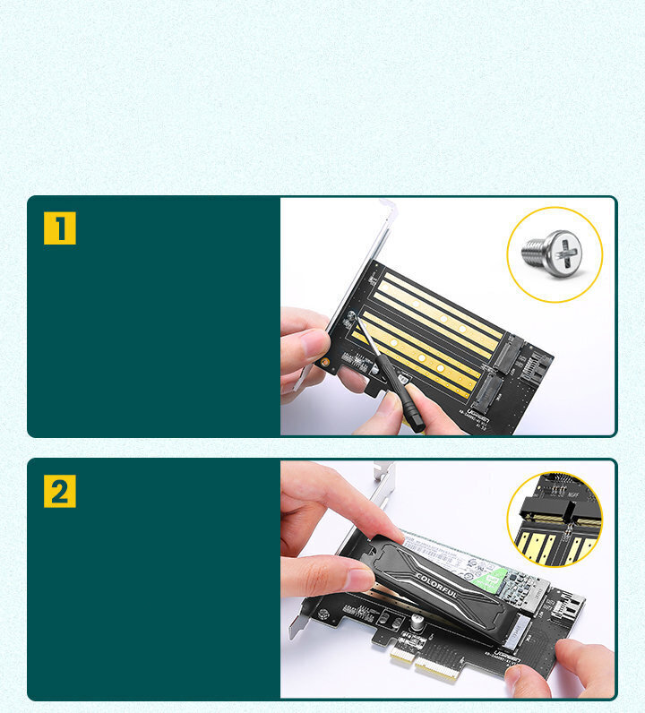 Ugreen PCIe 3.0 x4 to SSD M.2 M-Key / M.2 B-Key CM302 hind ja info | Regulaatorid | hansapost.ee