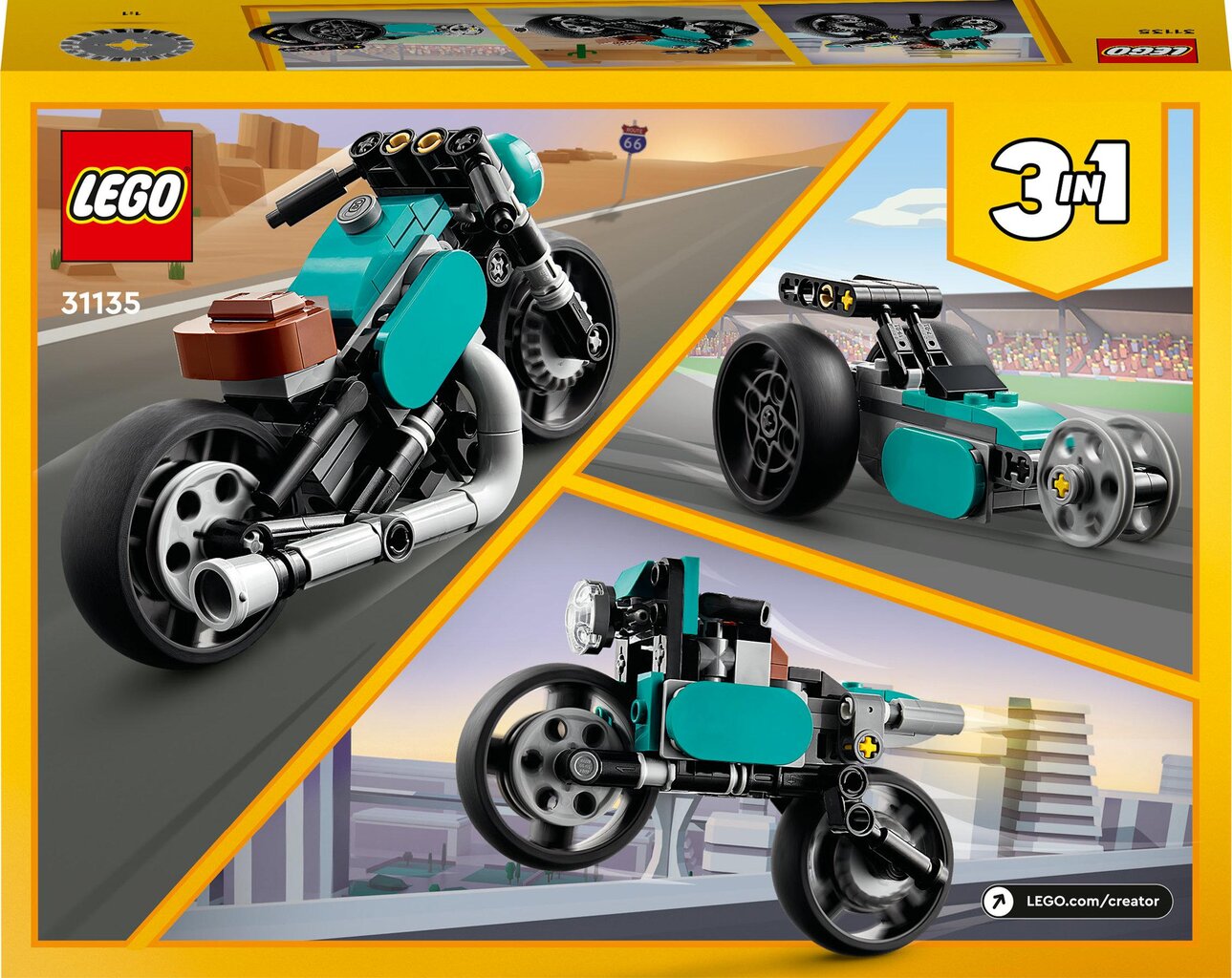 31135 LEGO® Creator Vana mootorratas цена и информация | Klotsid ja konstruktorid | hansapost.ee