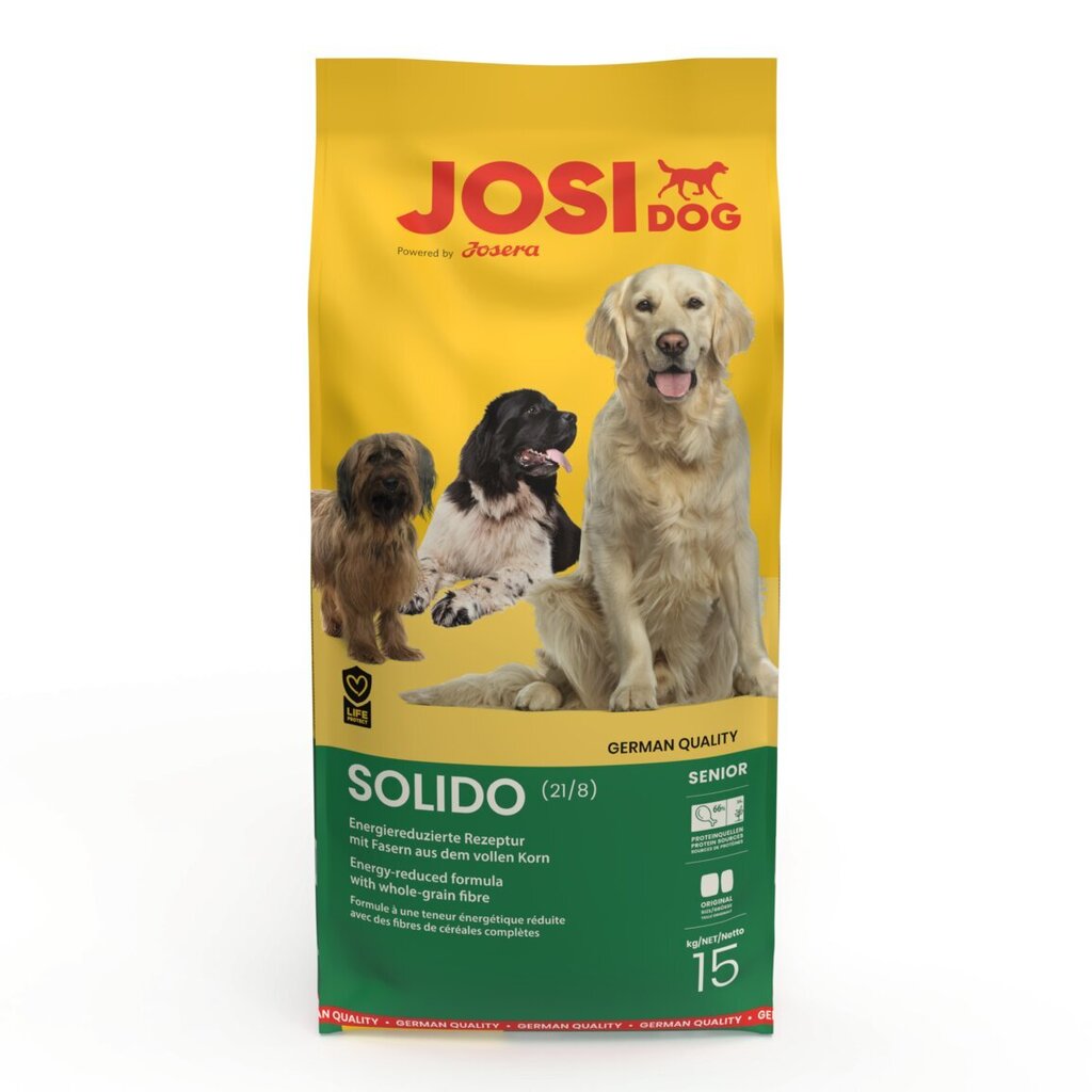 Kuivtoit vanematele koertele Josera Josidog Solido, 15 kg цена и информация | Koerte kuivtoit ja krõbinad | hansapost.ee