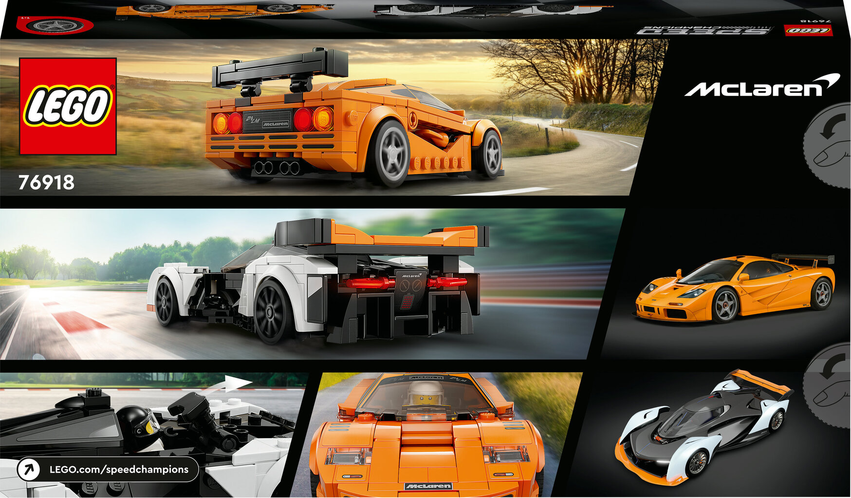 76918 LEGO® Speed Champions McLaren Solus GT ir McLaren F1 LM hind ja info | Klotsid ja konstruktorid | hansapost.ee