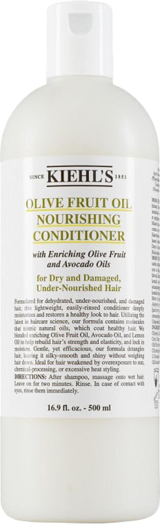 Juuksepalsam Kiehl's Olive Fruit Oil, 500 ml цена и информация | Palsamid | hansapost.ee