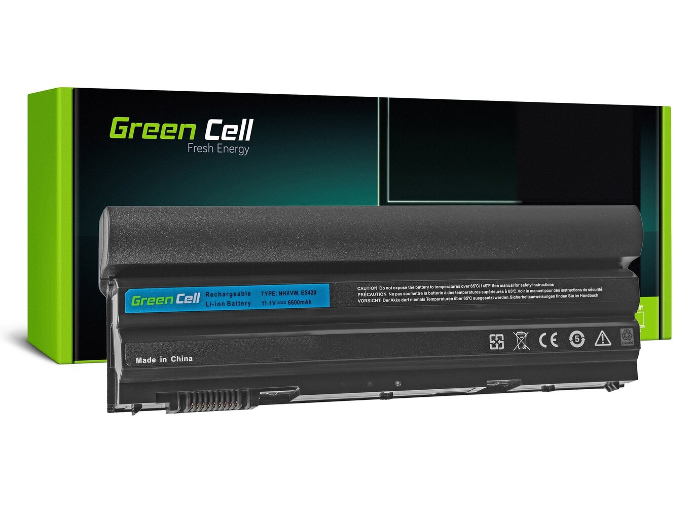 Green Cell Laptop Battery for Dell Latitude E6420 E6520 цена и информация | Sülearvuti akud | hansapost.ee