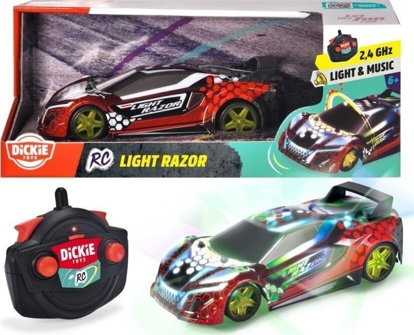 Kaugjuhitav auto Dickie Toys Light Razor, 22cm цена и информация | Mänguasjad poistele | hansapost.ee