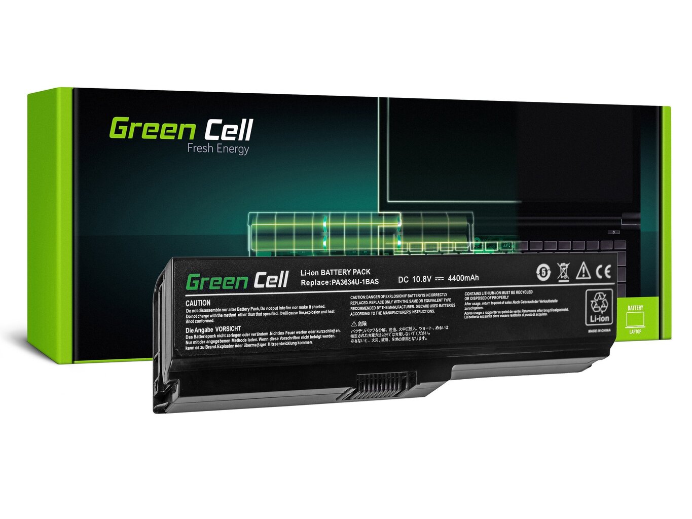 Sülearvuti aku Green Cell Laptop Battery for Toshiba Satellite A660 C650 C660 C660D L650 L650D L655 L670 L670D L675 цена и информация | Sülearvuti akud | hansapost.ee