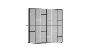 Комплект мягких настенных панелей NORE Quadratta Monolith 84/97, черный/серый цена и информация | NORE Фурнитура для мебели | hansapost.ee
