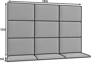 Pehmete seinapaneelide komplekt NORE Quadratta Monolith 97, hall hind ja info | Pehmed seinapaneelid | hansapost.ee