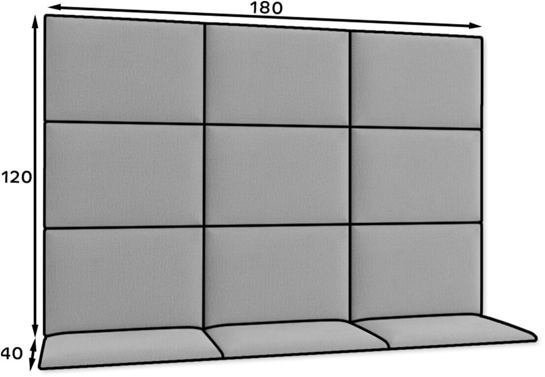 Pehmete seinapaneelide komplekt NORE Quadratta Monolith 48, kollane цена и информация | Pehmed seinapaneelid | hansapost.ee