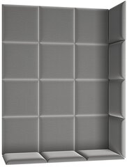 Комплект мягких настенных панелей NORE Quadratta Monolith 85, серый цвет цена и информация | Мягкие стеновые панели | hansapost.ee
