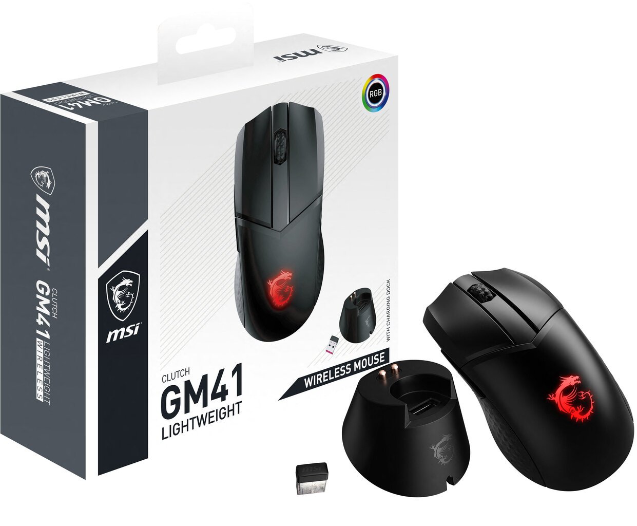 MOUSE USB OPTICAL GAMING/CLUTCH GM41 LIGHT WIRELESS MSI hind ja info | Arvutihiired | hansapost.ee