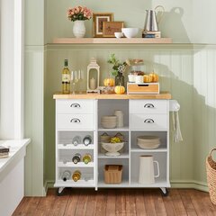 Кухонный шкафчик SoBuy KNL03-WN, белый цена и информация | Кухонные шкафчики | hansapost.ee