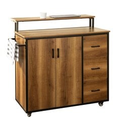Кухонный шкафчик SoBuy KNL02-PF, коричневый цена и информация | Кухонные шкафчики | hansapost.ee