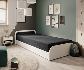 Кровать NORE Parys Sawana 14, 90x200 см, черный/белый цвет цена и информация | Кровати | hansapost.ee