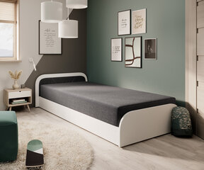 Кровать NORE Parys Sawana 05, 90x200 см, серый/белый цвет цена и информация | Кровати | hansapost.ee
