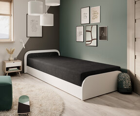 Кровать NORE Parys Alova 04, 90x200 см, черный/белый цвет цена и информация | Кровати | hansapost.ee