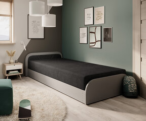 Кровать NORE Parys Alova 04, 90x200 см, черный/серый цвет цена и информация | Кровати | hansapost.ee
