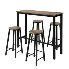 Комплект кухонной мебели из 5 предметов SoBuy OGT22-SCH, коричневый цвет цена и информация | Комплекты мебели для столовой | hansapost.ee