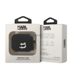 Беспроводные наушники Karl Lagerfeld 3D Logo NFT Choupette TPU Case for Airpods 1|2 White цена и информация | Аксессуары для наушников | hansapost.ee