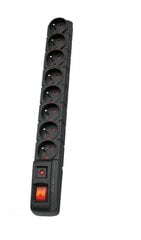 Pikendusjuhe HSK DATA S8 8 AC outlet(s) 230 V Black hind ja info | Pikendusjuhtmed | hansapost.ee
