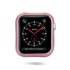 Kaitseümbris Apple Watch 4 44mm pink and transparent hind ja info | Nutikellade aksessuaarid ja tarvikud | hansapost.ee
