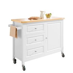 Кухонный шкаф SoBuy FKW106-WN, белый цвет цена и информация | Кухонные шкафчики | hansapost.ee