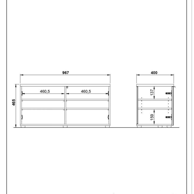 Jalanõudekapp 3419, hall hind ja info | Jalatsikapid, jalatsiriiulid | hansapost.ee