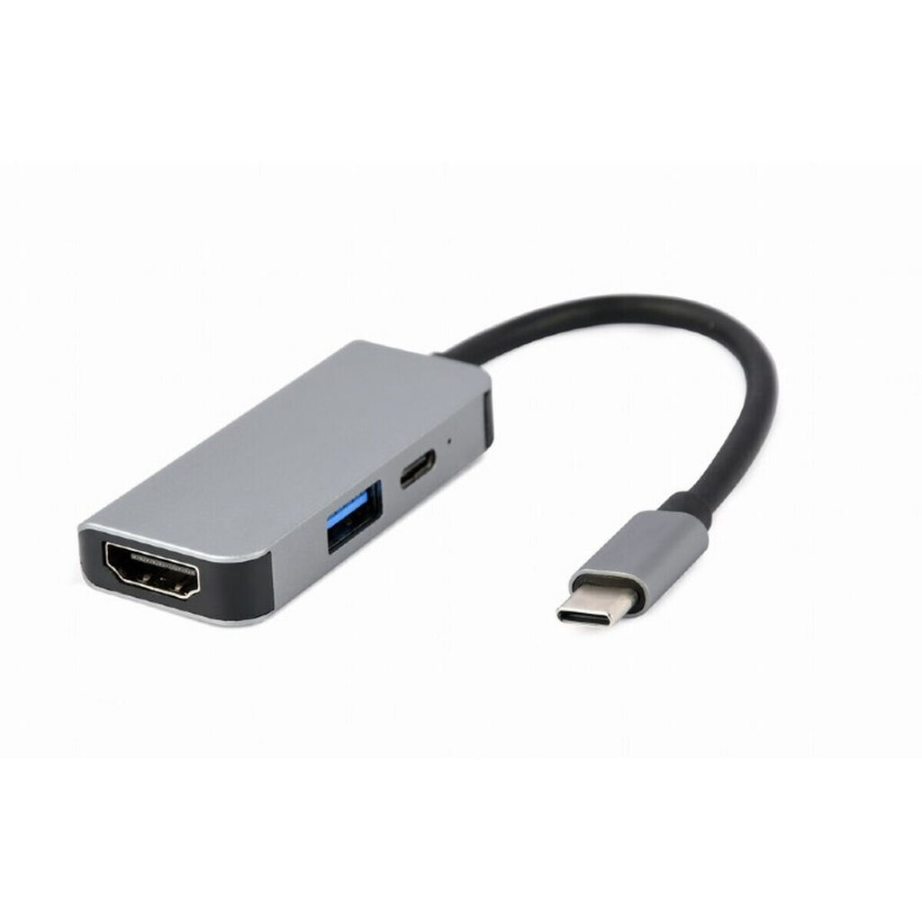 Dokstacija Gembird USB Type-C 3-in-1 Silver цена и информация | USB adapterid ja jagajad | hansapost.ee