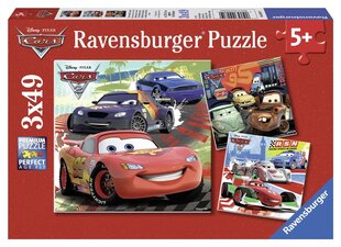 Pusle Ravensburger Lightning Makvynas (autod) võidusõidulõbu, 3x49 d hind ja info | Pusled lastele ja täiskasvanutele | hansapost.ee