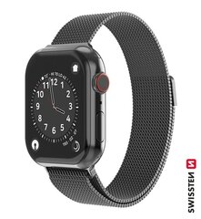 Металлический ремешок Swissten для Apple Watch 1/2/3/4/5/6 / SE / 42 мм / 44 мм / черный цена и информация | Аксессуары для смарт-часов и браслетов | hansapost.ee