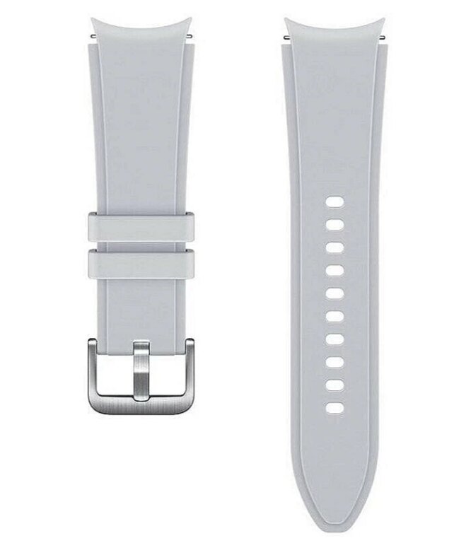 Sport Band for Samsung Galaxy Watch4, 20mm, M/L Silver цена и информация | Nutikellade aksessuaarid ja tarvikud | hansapost.ee