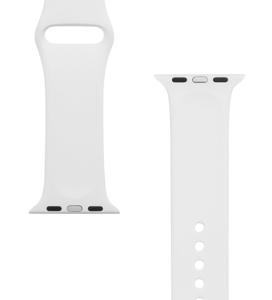 Kellarihm silikoonist Tactical 465 sobib Apple Watch 1/2/3/4/5/6/7/SE 38/40/41 mm, valge цена и информация | Nutikellade aksessuaarid ja tarvikud | hansapost.ee