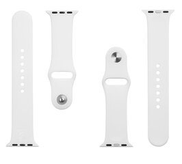 Ремешок Tactical 465 Silicone Band для Apple Watch 1/2/3/4/5/6/7/SE 38/40/41 мм, белый цена и информация | Аксессуары для смарт-часов и браслетов | hansapost.ee