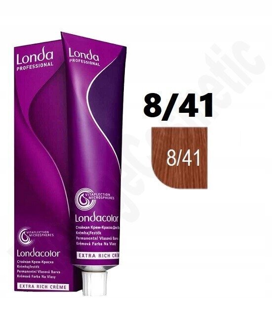 Juuksevärv Londa Professional Permanent Colour Extra Rich Cream Hair Color 8/41, 60 ml hind ja info | Juuksevärvid | hansapost.ee