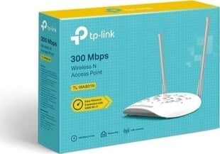 TP-LINK Access Point TL-WA801N 802.11n, 2.4, 300 Mbit hind ja info | Ruuterid | hansapost.ee