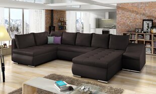 Мягкий угловой диван NORE Giovanni, черный цена и информация | Угловые диваны | hansapost.ee