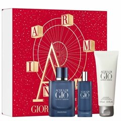 Komplekt Giorgio Armani Acqua Di Gio Profondo: parfüümvesi, 40 ml + parfüümvesi, 15 ml + dušigeel, 75 ml hind ja info | Parfüümid meestele | hansapost.ee