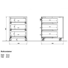 Блок ящиков 4201, белый/коричневый цена и информация | Шкафчики в гостиную | hansapost.ee