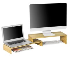 Столик для ноутбука SoBuy BBF07-N, коричневый цена и информация | Компьютерные, письменные столы | hansapost.ee