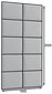 Pehmete seinapaneelide komplekt NORE Quadratta Monolith 79, sinine hind ja info | Pehmed seinapaneelid | hansapost.ee