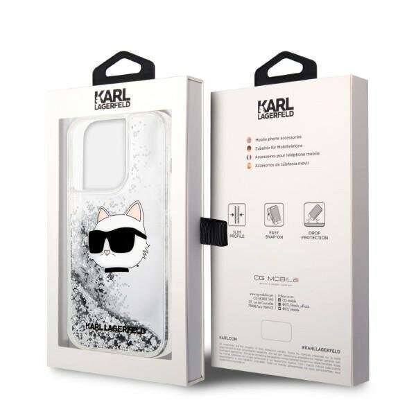 Karl Lagerfeld KLHCP14XLNHCS telefonile iPhone 14 Pro Max, läbipaistev цена и информация | Telefonide kaitsekaaned ja -ümbrised | hansapost.ee