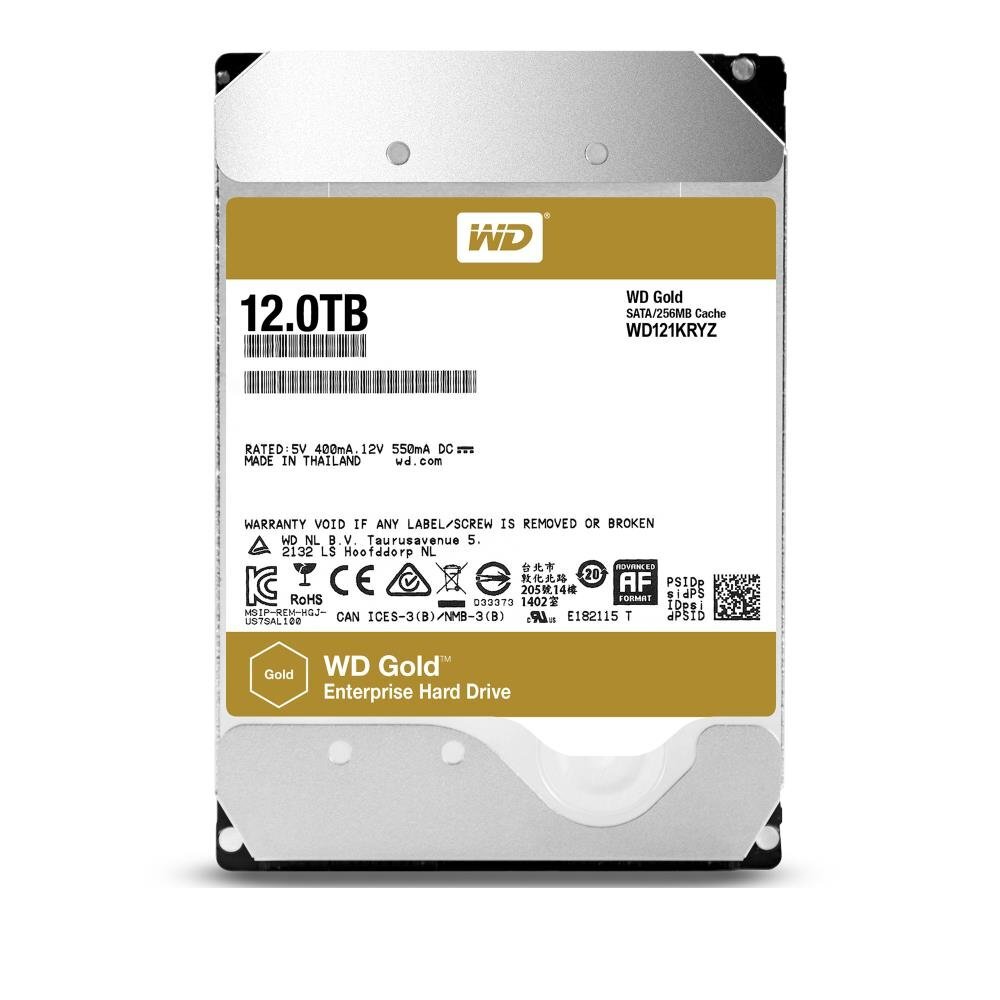 Western Digital WD Gold WD121KRYZ цена и информация | Sisemised kõvakettad | hansapost.ee