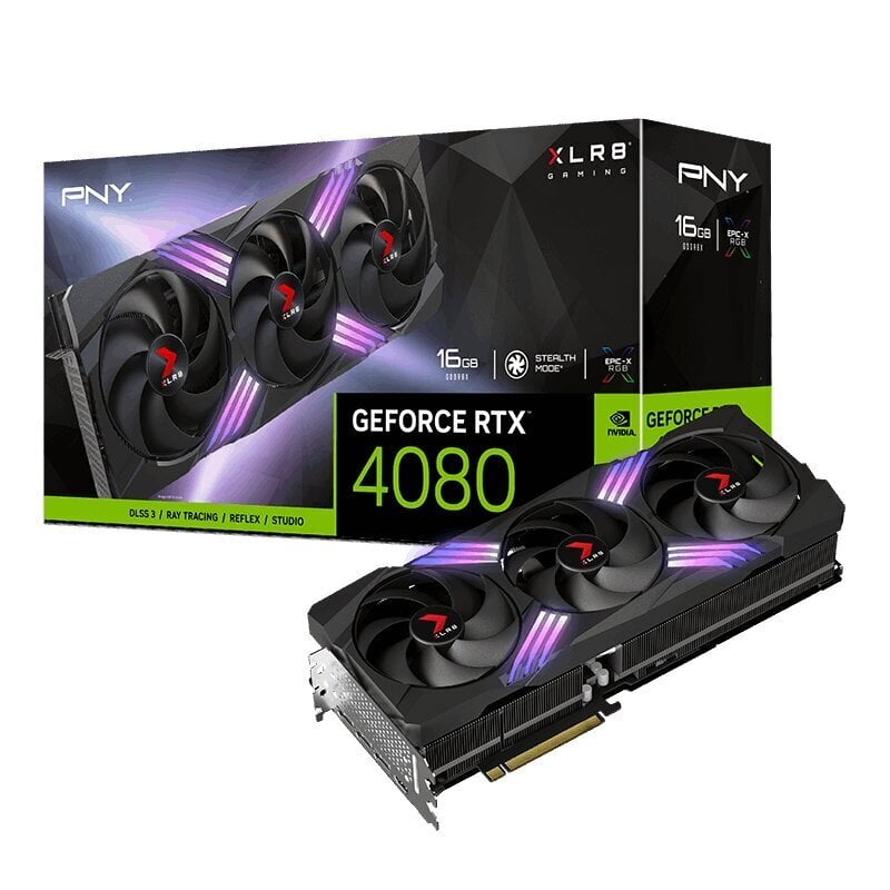 PNY GeForce RTX 4080 XLR8 Gaming Verto Epic-X RGB Triple Fan DLSS 3 (VCG408016TFXXPB1) цена и информация | Videokaardid | hansapost.ee