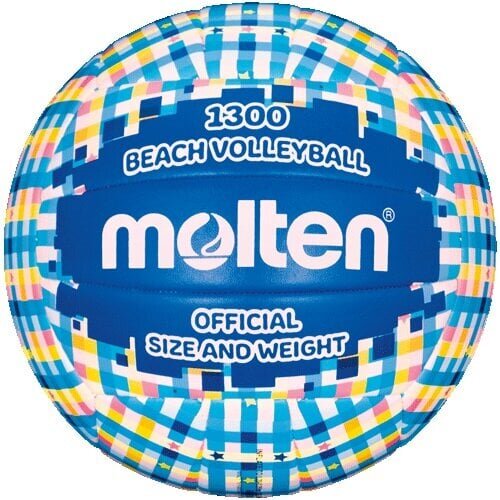 Rannavõrkpalli pall Molten V5B1300-CB, sinine / kollane цена и информация | Võrkpalli pallid | hansapost.ee