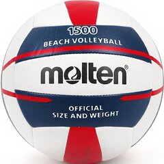 Rannavõrkpall vaba aja veetmiseks Molten V5B1500-WN, 5, valge/sinine цена и информация | Волейбольные мячи | hansapost.ee