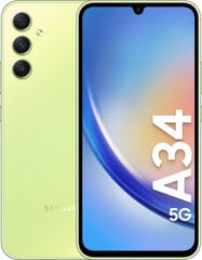 Samsung Galaxy A34 5G Dual SIM 6/128GB SM-A346BLGAEUE Light Green hind ja info | Telefonid | hansapost.ee