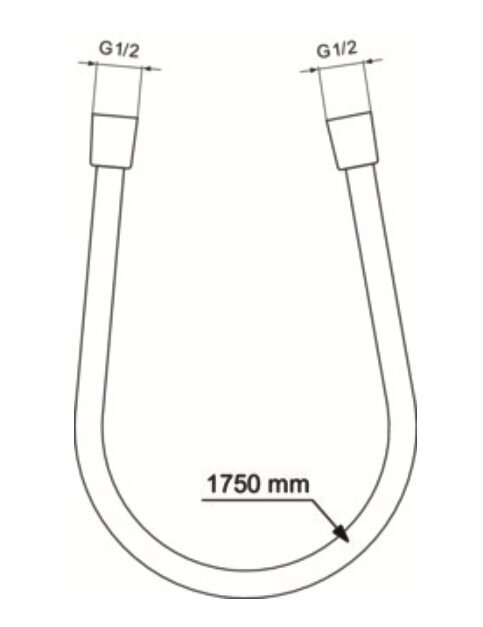 Dušivoolik Ideal Standard IdealFLex, 175 cm, must matt BE175XG hind ja info |  Dušiotsikud, dušivoolikud ja tarvikud | hansapost.ee