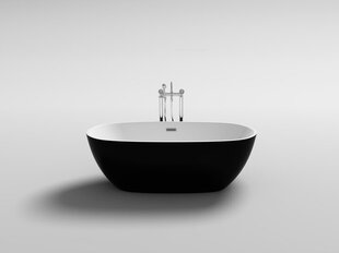 Akrüülvann Mexen Eris sifooniga, must/valge, 170x85 cm цена и информация | Ванны | hansapost.ee