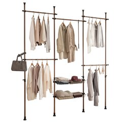 Открытый шкаф для одежды SoBuy KLS04-BR, коричневый цена и информация | Шкафы | hansapost.ee